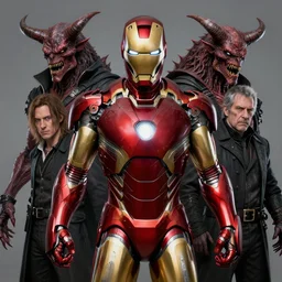portrait of ironman by hr giger, greg rutkowski, luis royo and wayne barlowe as a diablo, resident evil, dark souls, bloodborne monster : : hyper realistic, ultrarealistic, realism, photoreal, 8 k : :