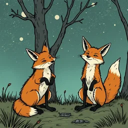 a graphic novel comic about medival anthropomorphic foxes, by mike holmes, webcomic
