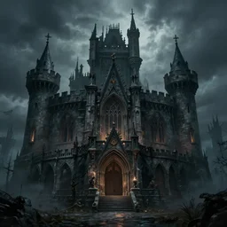 the castle of a mad king. dark fantasy. by victor enrich