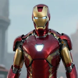 film still of zombie Tony Stark in Ironman armor with no headpiece in new avengers movie, 4k