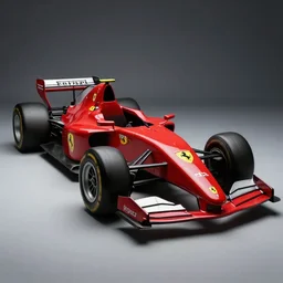 retro futuristic ferrari formula 1 car inspired by ferrari 6 4 3, studio lighting,