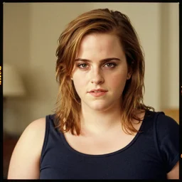 far view, obese emma watson, portrait, close up, kodak gold 2 0 0, 5 0 mm,