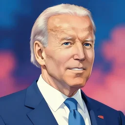 anime joe biden portrait, by studio ghibli, award winning, amazing, vibrant, colorful, digital art