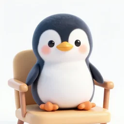 digital art of a cute and small penguin! sitting on a chair at night, wearing sunglasses! black background with some stars and light coming from above! detailed, vector art, by emiliano ponzi, by tom whalen, trending on polycount, private press, low poly, 3 d, sketchfab