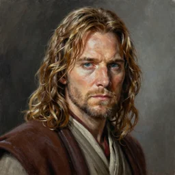 an ultra - realistic portrait painting of obi - wan kenobi in the style of alex ross. 4 k. ultra - realistic. highly detailed. epic lighting.