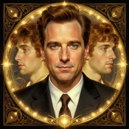 symmetry!! portrait of seinfeld, glowing lights!! intricate, elegant, highly detailed, digital painting, artstation, concept art, smooth, sharp focus, illustration, art by artgerm and greg rutkowski and alphonse mucha