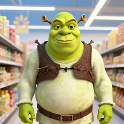 shrek shopping at walmart