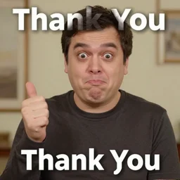 a very goofy man is saying thank you, meme