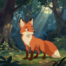 fox by don bluth, marc davis, disney cartoon