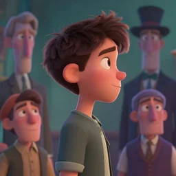 Lofi portrait, Pixar style by Joe Fenton and Stanley Artgerm and Tom Bagshaw and Tim Burton, 3/4 profile