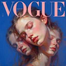 3 d, sci - fi, sun rays, sleepy fashion model face, detailed blue, cinematic, vogue cover style, poster art, light red and deep blue mood, realistic painting, intricate oil painting, high detail, figurative art, multiple exposure, poster art, 3 d, by tooth wu and wlop and beeple and greg rutkowski