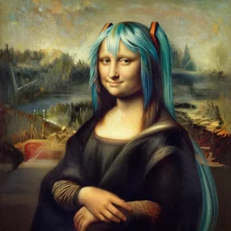 painting of Hatsune Miku by Leonardo da Vinci
