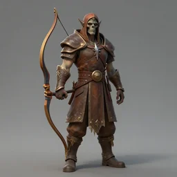 a fantasy proto - slavic mythology, zombie slavic bow inspired blizzard games full body detailed and realistic 4 k trending on artstation, octane render