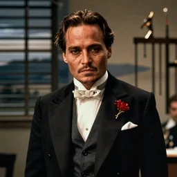 film still of johnny depp in the godfather movie