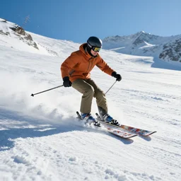photo of a guy skiing, the ground is all ice - cream!!!!!!!!!!!!!!!