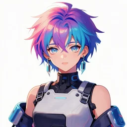poster woman with futuristic streetwear and spiky hair, colourful, pretty face, intricate eyes, elegant, Anime by Kuvshinov Ilya, Cushart Krentz and Gilleard James, 4k, HDR, Behance  Trending on artstation, award winning