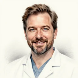 a highly detailed sketch portrait of a dentist, james gurney, james jean