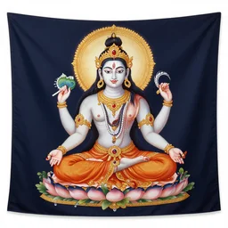 goddess shiva tapestry hindu art