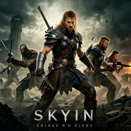 Skyrim as an Action Movie poster