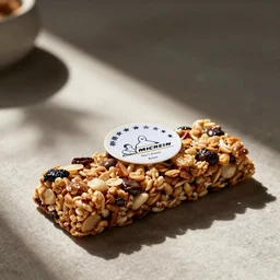 high resolution photo of granola bar, michelin star, very tasty, food photography, instagram, trending