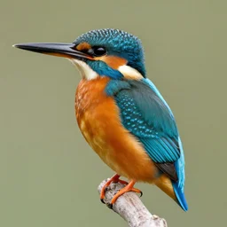 the kingfisher of north america as featured in the audubon society, detailed 3 d render