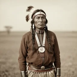 old antique photo of an apache warrior