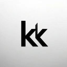 a logo with the letters k k, minimalist