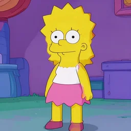 girl that looks like lisa simpson, real photograph