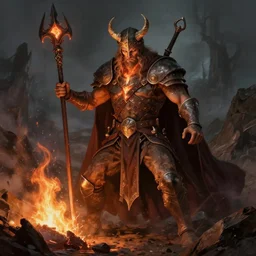 ornn the molten god of forge in the frejlord by greg rutkowski