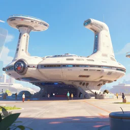 art by filip hodas, pixar, and artgerm. level design spaceship base, clean,, advertising, entertainments, outside, exterior