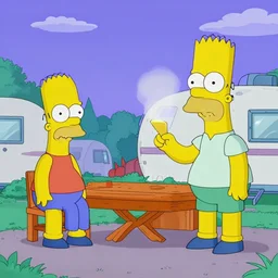 the simpsons living in a trailer park