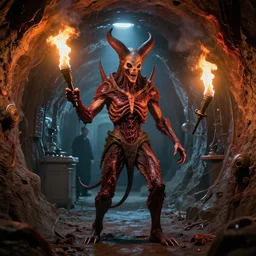 airbrush baphomet, medical, tunnel, of rotten flesh, syd mead, enric torres, alberto bontempi, feng zu hyper realism, narrative light, torch colors, epic, hyper detailed, awe inspiring, award winning horror, torch lighting, hyper realism, cinematical