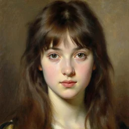 detailed portrait of beautiful anime girl look at camera, painting by gaston bussiere, craig mullins, j. c. leyendecker