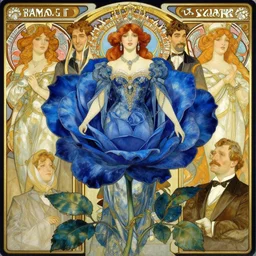 blue rose. fantasy, regal, by kim keever, victo ngai, stanley artgerm lau, greg rutkowski, thomas kindkade, alphonse mucha, loish, norman rockwell