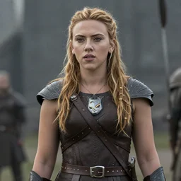 Scarlett Johansson playing Lagertha in the TV series Vikings