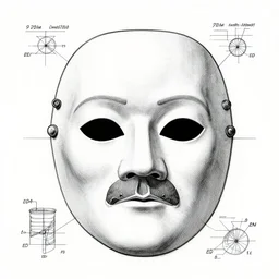 walter white mask, Patent drawing, blueprint
