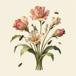 the platonic ideal of flowers, rotting, insects and praying of cletus kasady carnage davinci dementor chtulu mandala ponyo alice in wonderland dinotopia watership down, fantasy, ego death, decay, dmt, psilocybin, concept art by greg rutkowski and simon stalenhag and alphonse mucha