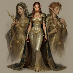 bella hadid as maiden elf by alan lee and john howe, full body, intricate, highly detailed, digital painting, mucha, artstation, concept art, smooth, sharp focus, illustration, vfx