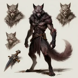 werewolf character concept art, Kuvshinov Ilya, creature design, monster Doré, Gustave, resident evil