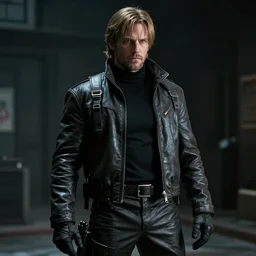 michael biehn as solid snake in metal gear 2, 1 9 9 0, dark atmosphere, movie still