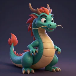 Portrait of the Dragon Ouroboros in the style of  Disney, toon aesthetic, stylized character, 3d render, Trending on artstation , HD quality, dramatic light, octane