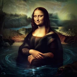 river, cosmic horror, leonardo da vinci, horror spooky