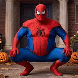 halloween photo of fat chuck trying to be spiderman IMG_