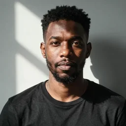 cctv footage of an african - american male staring into the camera