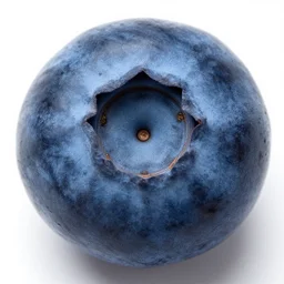 a blueberry with the face of halle berry in the middle