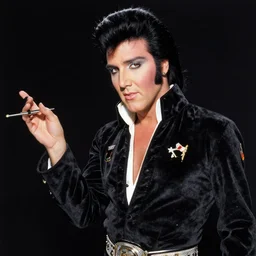 elvis painted on black velvet by edgar leeteg