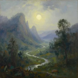 a mystical landscape by thomas seddon