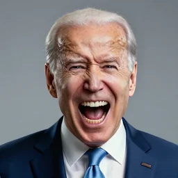 crazy glitchy demonic evil ugly hilarious screaming yelling 3 d joe biden portrait meme, featured on artstation, cgsociety, unreal engine, octane, volumetric lighting, rtx on, vibrant, by greg rutkowski, grainy, vhs footage, intricately detailed, award - winning,