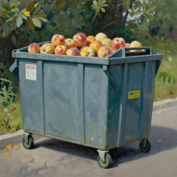 painting of a dumpster by louis wain