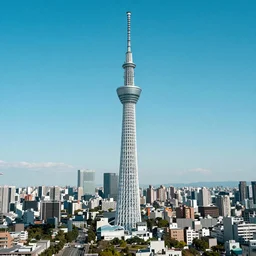A beautiful landscape of photorealistic shift phtograpy, hologram of Japan Tokyo Skytree, summer, highly detailed, wallpaper, 8k, awarded winning photo